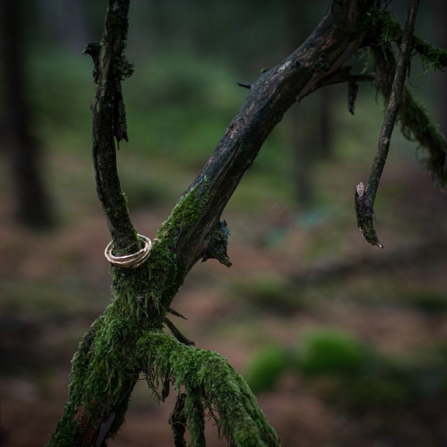 Smykker Huldreverket | Gren Ring, Forgylt